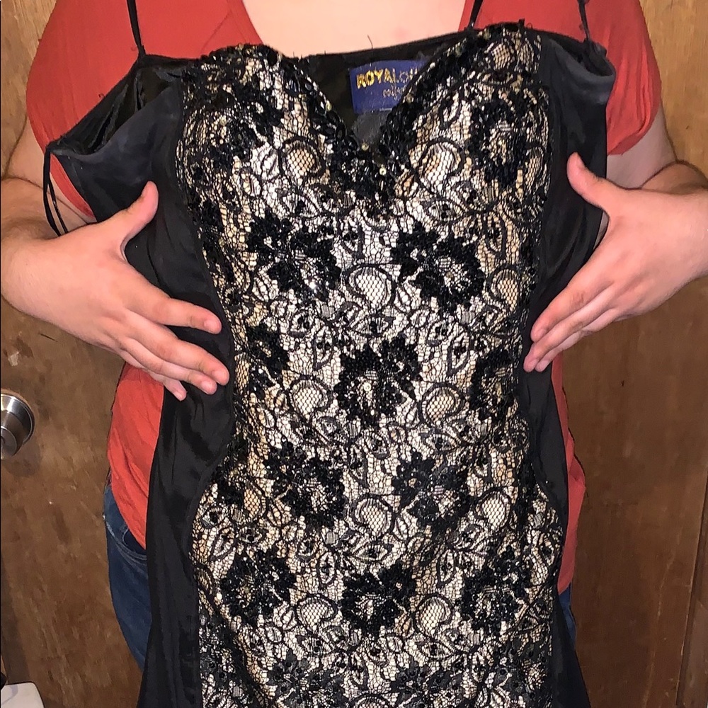 Plus size mermaid prom dress